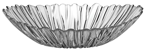 Pasabahce Aurora Oval Centrepiece Glass Serving Bowl Plate