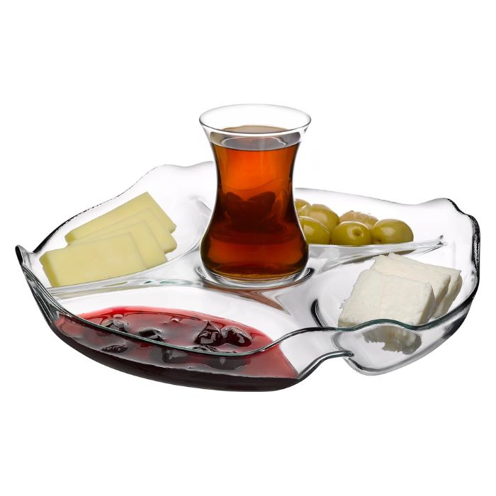 Pasabahce Patisserie Antipasto Glass Plate – 25cm