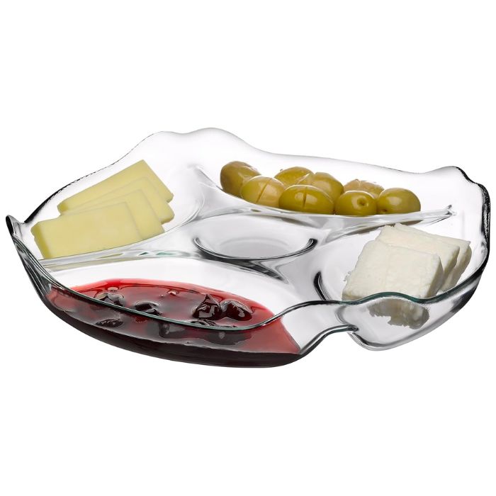 Pasabahce Patisserie Antipasto Glass Plate – 25cm