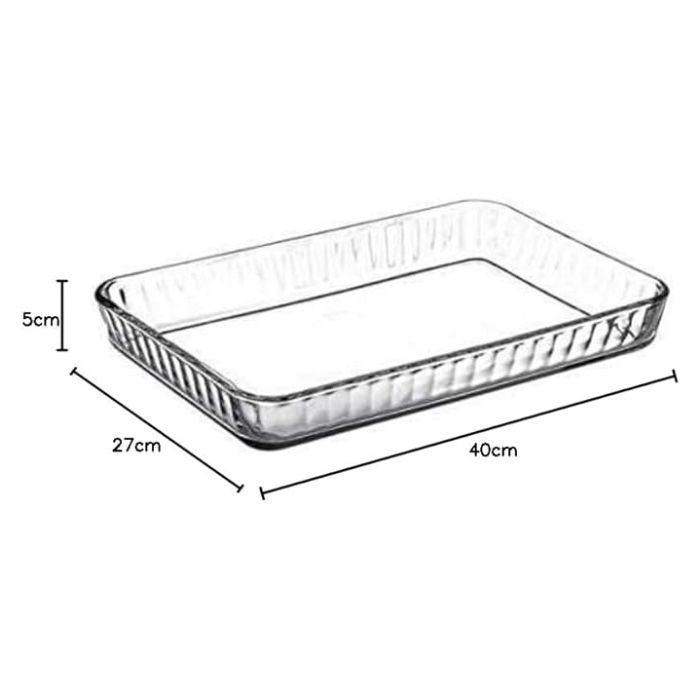 Pasabahce Borcam Rectangular Glass Baking Dish – 3.8L