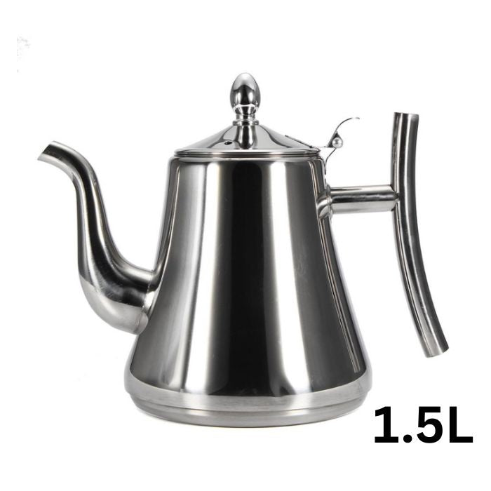Classy Stainless Steel Teapot with Built-in Strainer – 1.5L