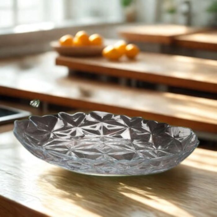 Pasabahce Estrella 33cm Oval Glass Boat Serving Plate
