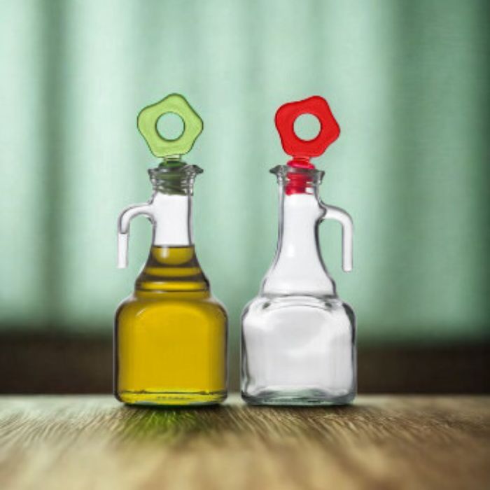 Herevin Oil & Vinegar Glass Dispenser – Twin Pack (250 ml)