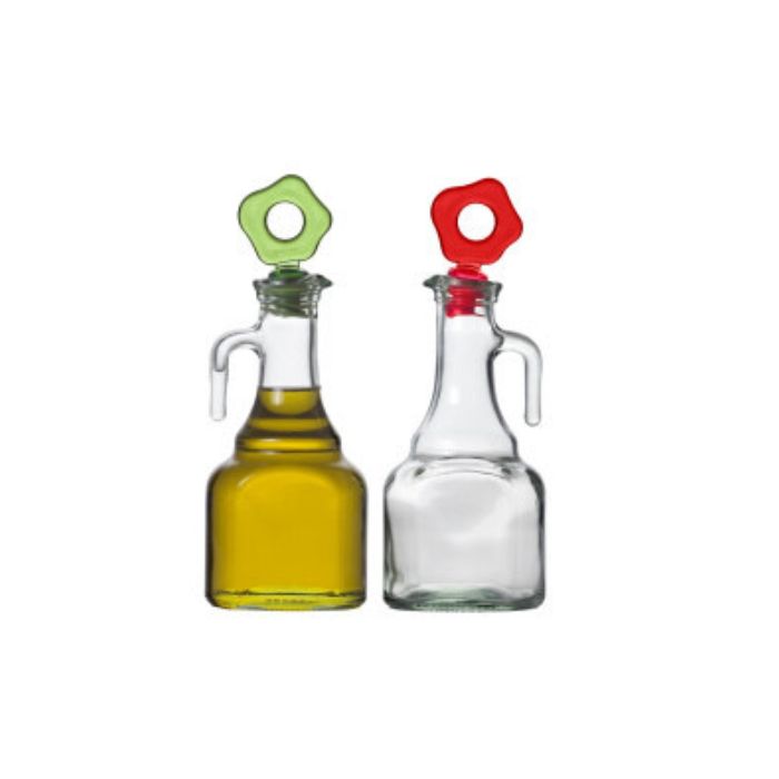 Herevin Oil & Vinegar Glass Dispenser – Twin Pack (250 ml)