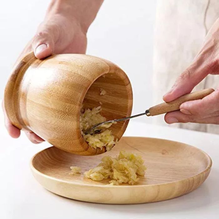 Bamboo Mortar and Pestle Set
