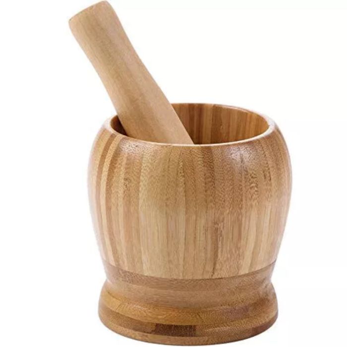 Bamboo Mortar and Pestle Set