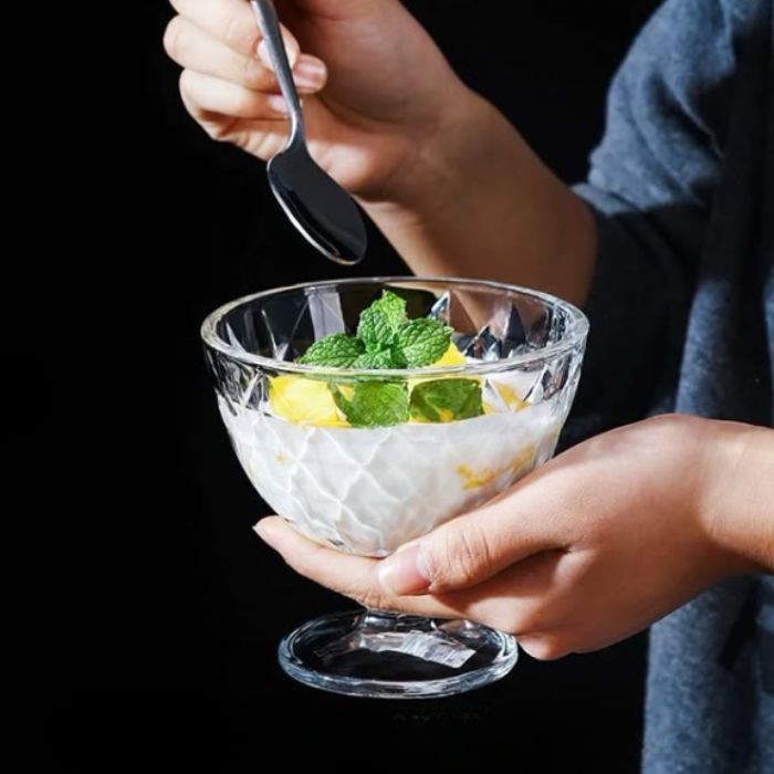 Deli Glassware Glass Dessert Bowl Set –– 6-Piece