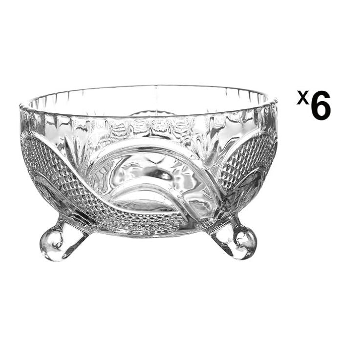 Deli Glassware Small Glass Bowl Set – 6-Piece