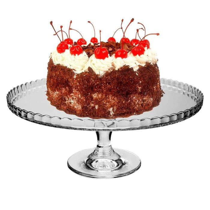 Paşabahçe Glass Cake Stand – Elegant Display for Every Occasion