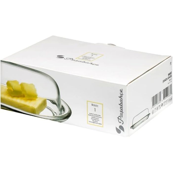 Paşabahçe Glass Butter Dish