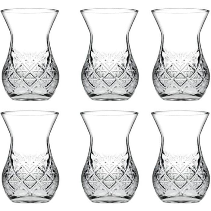 Pasabahce Timeless Turkish Tea Glasses (Set of 6)