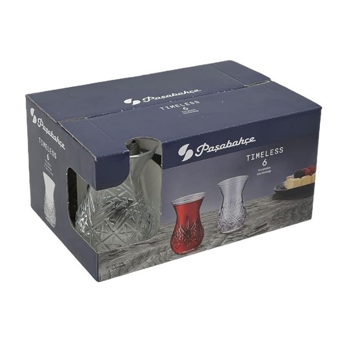Pasabahce Timeless Turkish Tea Glasses (Set of 6)