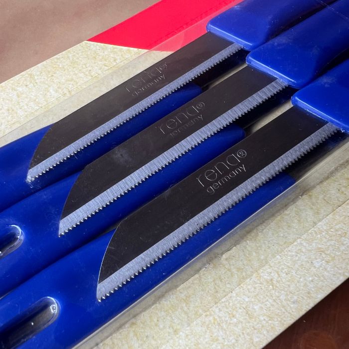 Rena Professional Blue SERRATED Fruit and Vegetables Knife- Pack of 6