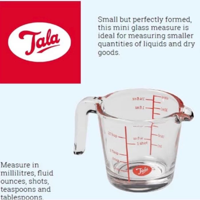 Tala Mini Glass Measuring Jug – 40ml Precision Kitchen Measure