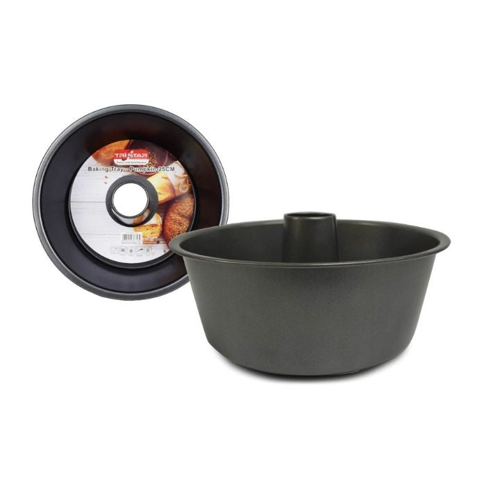 25cm Non-Stick Tube Cake Tin – Round Baking Pan for Cakes & Desserts