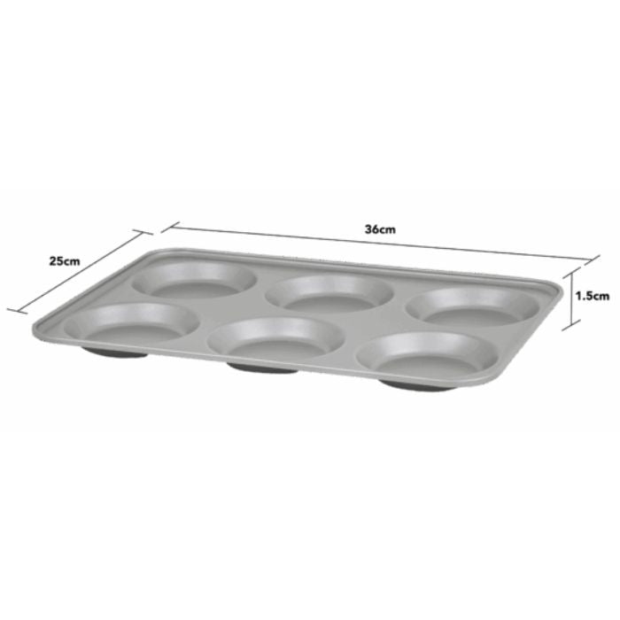 Baker & Salt 6 Hole Yorkshire Pudding Tray – Non-Stick Baking Tin