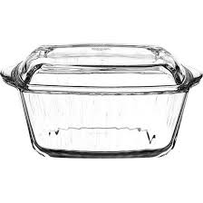 Pasabahce Borcam Square Glass Casserole with Lid – 3L
