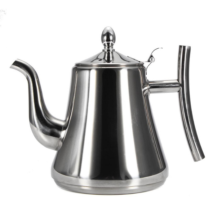 Classy Stainless Steel Teapot with Built-in Strainer – 1.5L