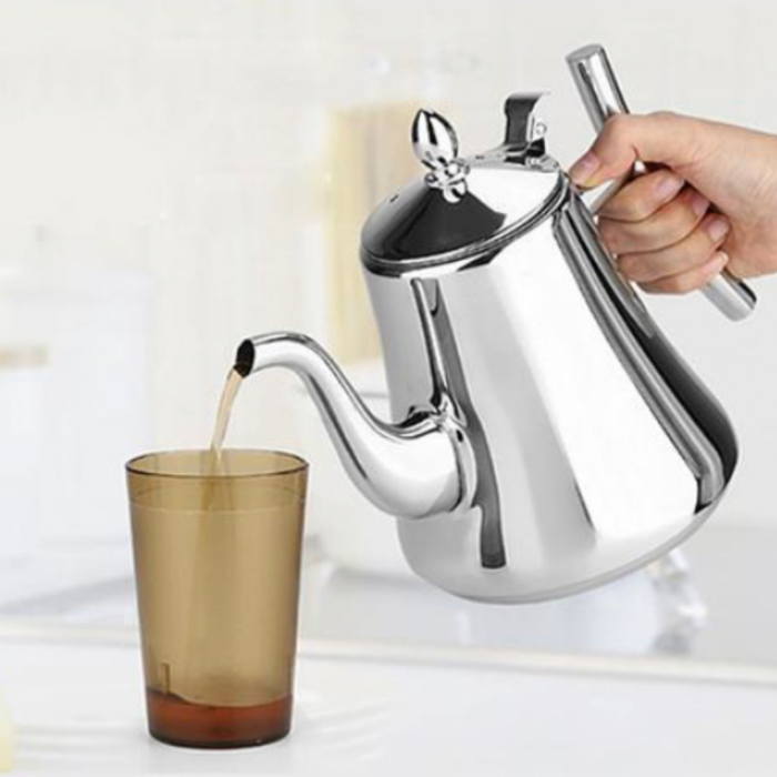 Classy Stainless Steel Teapot with Built-in Strainer – 1.5L