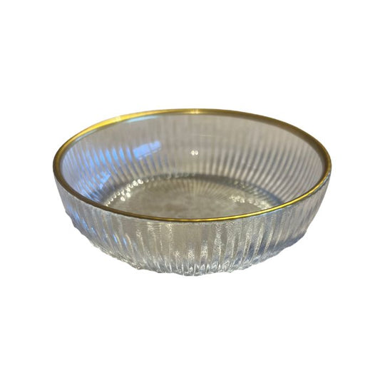 Sigma Gilded 6-Piece Glass Snack Serving Bowl Set – 10 cm