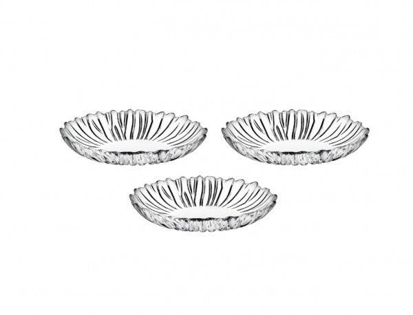 Pasabahce AURORA Small Oval Serving Plates – Set of 3
