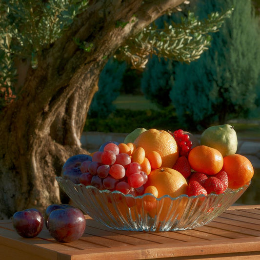 Pasabahce Aurora Oval Centrepiece Glass Serving Bowl Plate