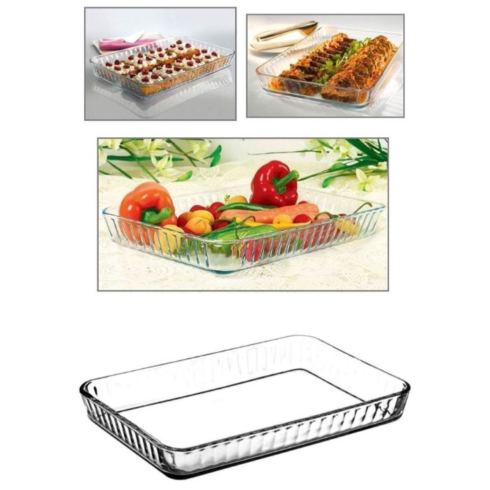 Pasabahce Borcam Rectangular Glass Baking Dish – 3.8L