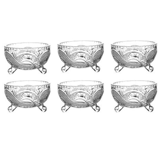 Deli Glassware Small Glass Bowl Set – 6-Piece