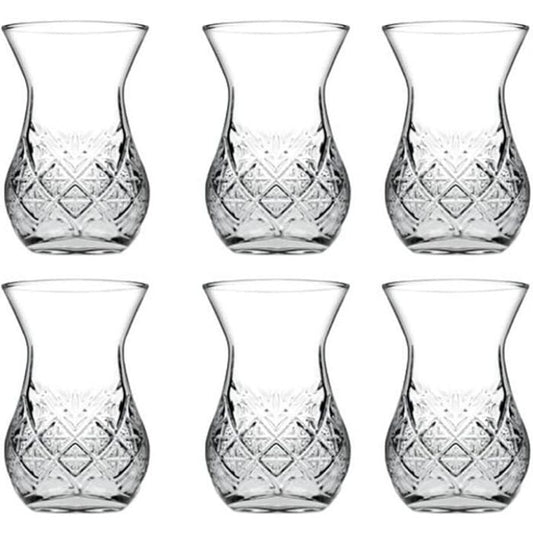 Pasabahce Timeless Turkish Tea Glasses (Set of 6)