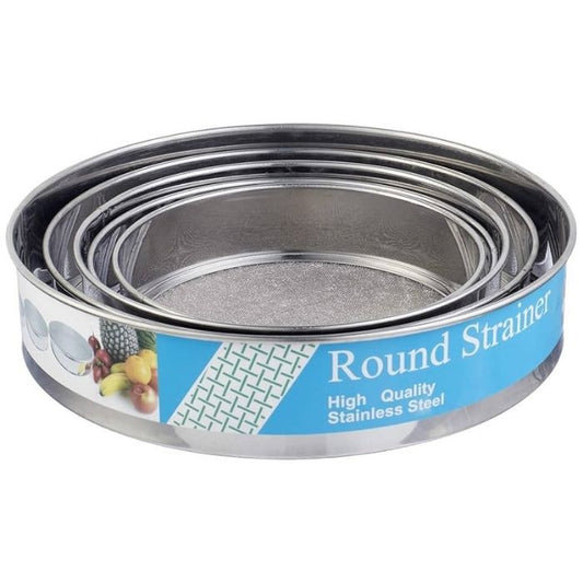 Stainless Steel Round Strainer Set – 6 Sizes