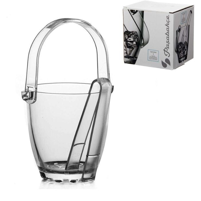 Pasabahçe – Glass Ice Bucket with Tongs