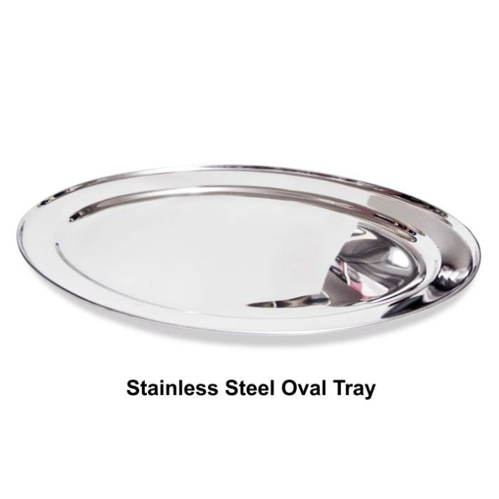 Tri-Star – Stainless Steel Oval Serving Tray – 40cm