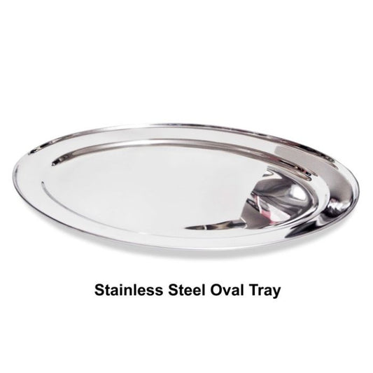 Tri-Star – Stainless Steel Oval Serving Tray – 40cm