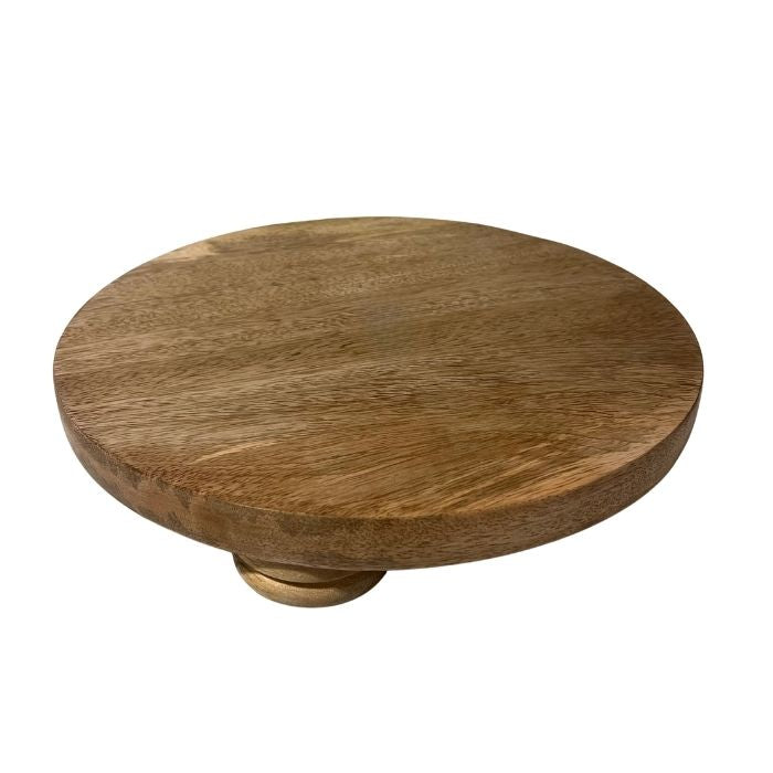 Round Wooden Chakla Board with Non-Slip Feet