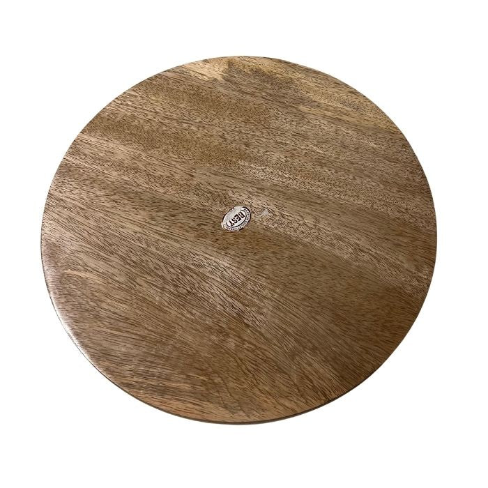 Round Wooden Chakla Board with Non-Slip Feet