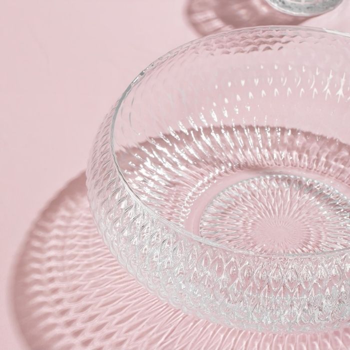 Rustic Large Handcrafted Glass Salad Bowl