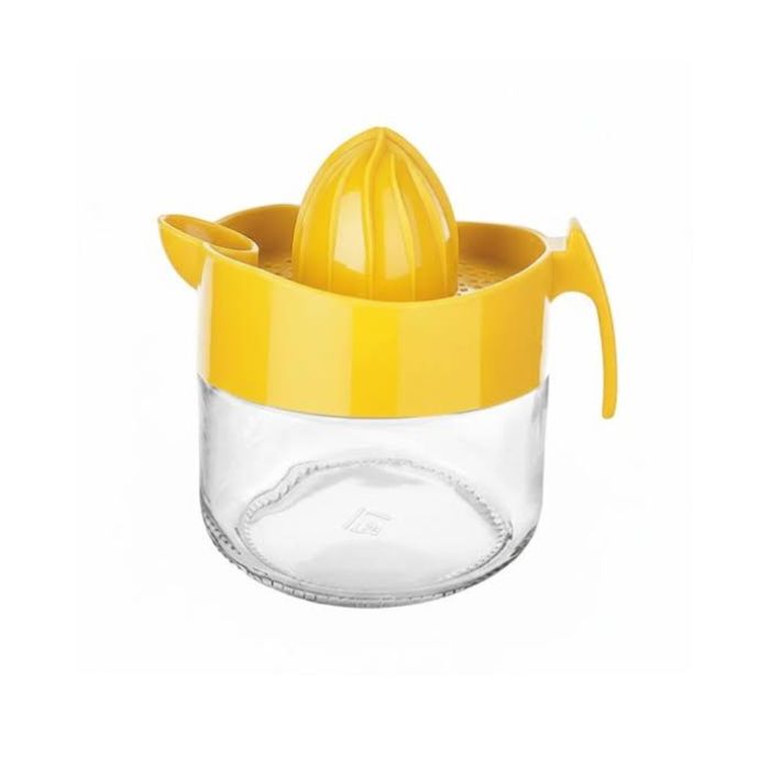 Titiz Glass Lemon Juicer with Container – Manual Citrus Squeezer