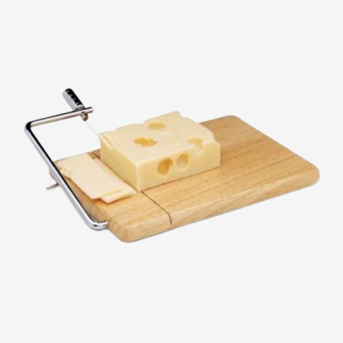 Wooden Cheese Slicer with Adjustable Wire Cutter – Stainless Steel Cheese Cutting Board