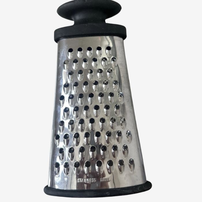 24cm Stainless Steel Grater – Cheese, Vegetable & Nut Handheld Kitchen Grater with Non-Slip Base