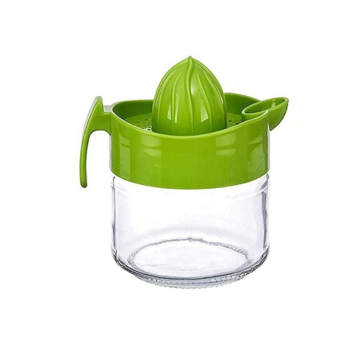 Titiz Glass Lemon Juicer with Container – Manual Citrus Squeezer