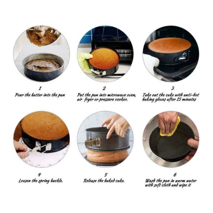 3 Piece Non-Stick Springform Cake Tin Set – Round Baking Tins