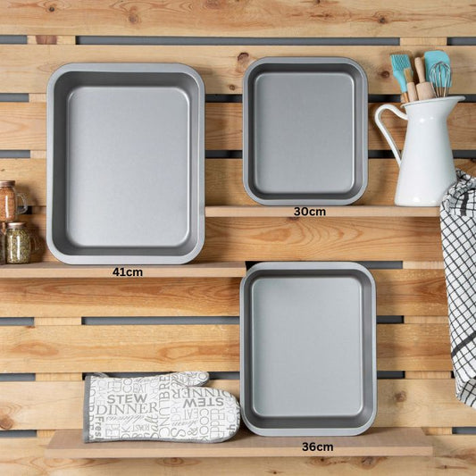 Baker & Salt Non-Stick Roasting Tray – Deep Oven Baking Tray