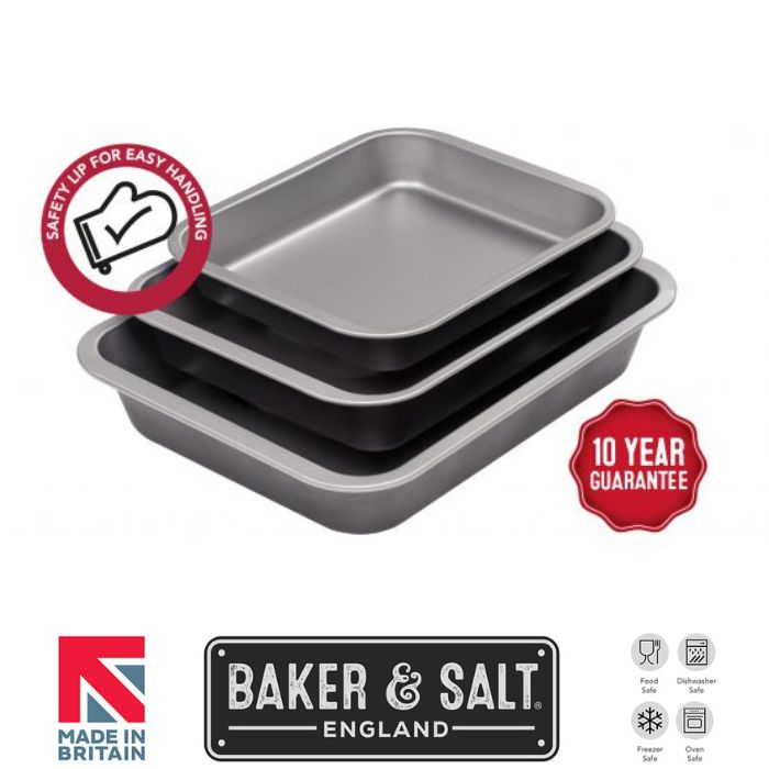Baker & Salt Non-Stick Roasting Tray – Deep Oven Baking Tray