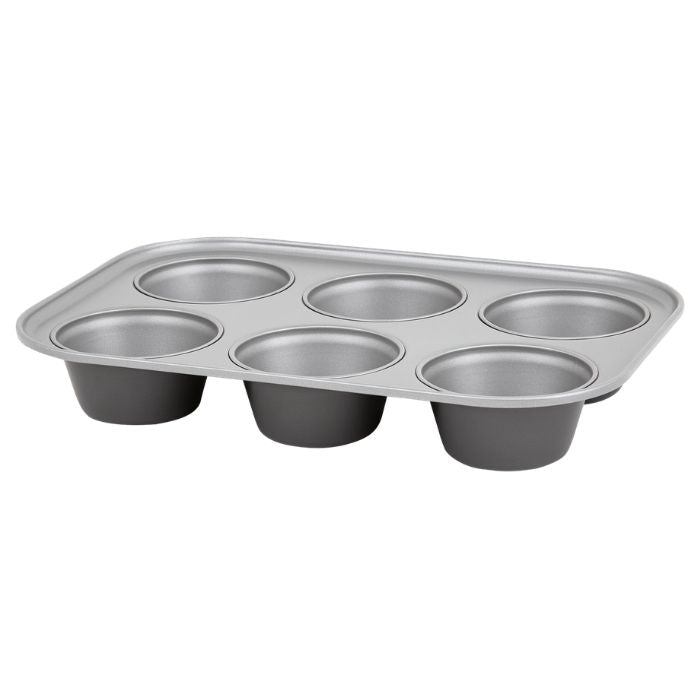 Baker & Salt 6 Cup Jumbo Muffin Tin – Non-Stick Baking Tray