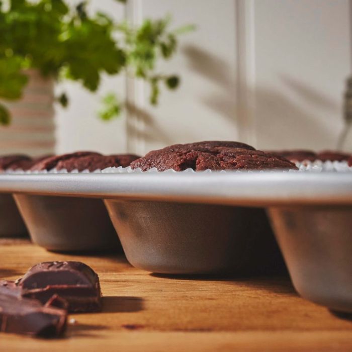 Baker & Salt 12 Cup Muffin Tin – Non-Stick Baking Tray
