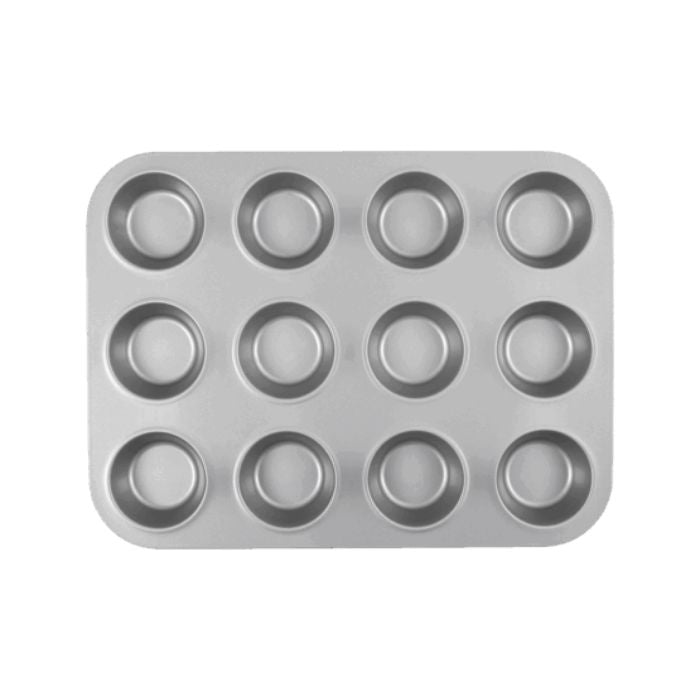 Baker & Salt 12 Cup Muffin Tin – Non-Stick Baking Tray