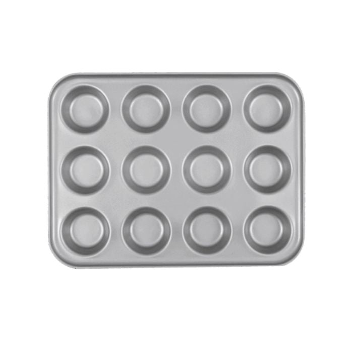 Baker & Salt 12 Cup Cupcake Tin – Non-Stick Baking Tray