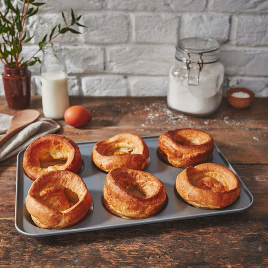 Baker & Salt 6 Hole Yorkshire Pudding Tray – Non-Stick Baking Tin