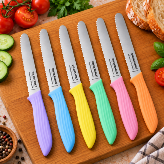 Dilektable Pastel Multi-Purpose Serrated Utility Knife – 11 cm