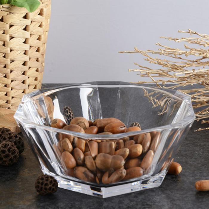 NUDE Collection Glass Serving Bowl – Elegant Square Design